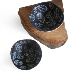 Κεραμικό μπολάκι, φύλλα - 150ml | Tierra Ceramics - Χείρωνας Holistic Shop