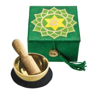 Μπολάκι διαλογισμού Heart Chakra | Mini Meditation Bowl Gift Box - Χείρωνας Holistic Shop