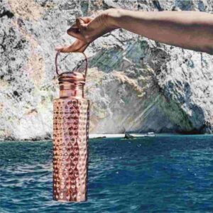 Μποτίλια νερού, χάλκινη σφυρήλατη - 1000ml | Copper Luxury - Chironas Holistic Shop